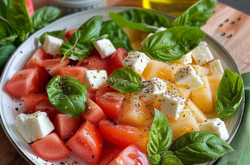 Melonensalat mit Mozzarella: Ein sommerlicher Geschmackserlebnis