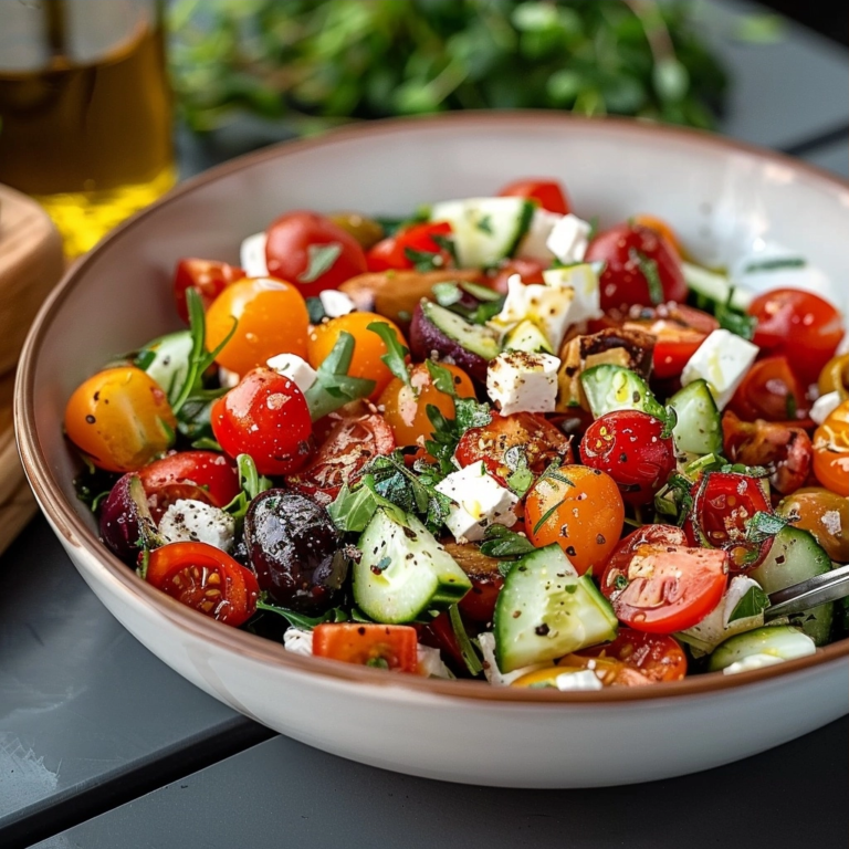 Einfaches Rezept für mediterranen Grill Salat