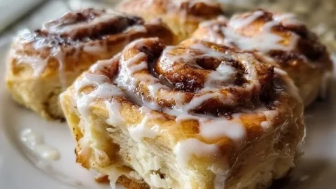 Cynamonowe Bułeczki z Air Fryera, frisch aus dem Air Fryer gebacken