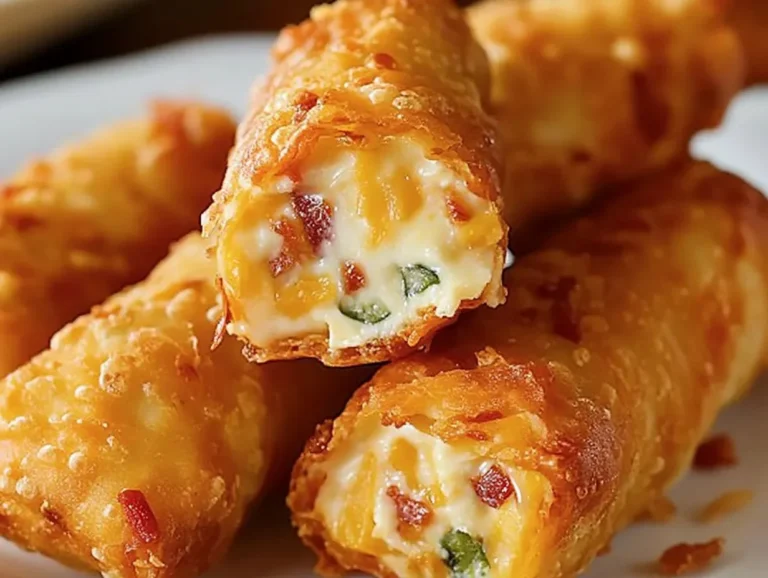 Mini Jalapeño-Popper-Eierrollen mit frischen Jalapeños und cremigem Käse