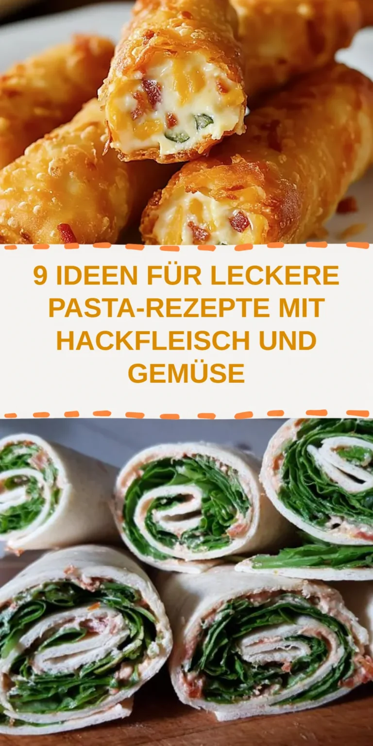Leckere Pasta-Rezepte mit Hackfleisch und Gemüse für ein schnelles Abendessen