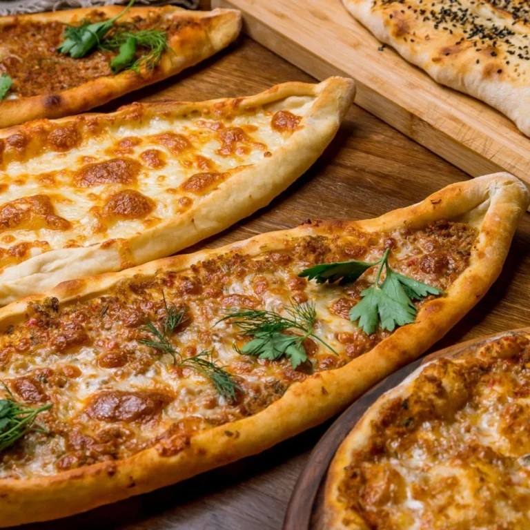 Leckere Pide mit Hackfleisch als idealer Party-Snack