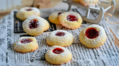 Einfaches Engelsaugen Rezept für Weihnacht Plätzchen 2024