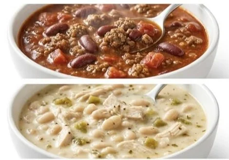 Verschiedene Chili-Rezepte mit Zutaten und Zubereitungsarten