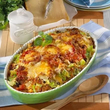 Wirsing Bolognese Auflauf, schnell zubereitet und extra cremig