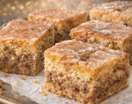 Zimtschnecken Nusskuchen auf einem hübschen Teller serviert