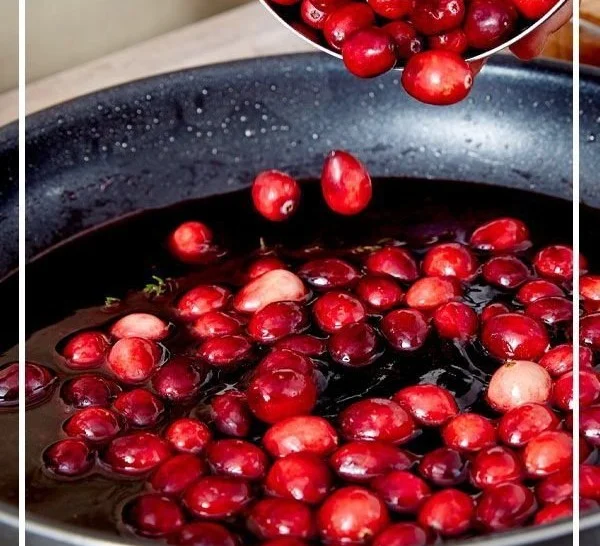 Selbstgemachte Cranberry-Sauce für Festtagsgerichte