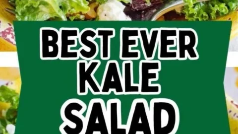 Leckerer Grünkohl-Salat mit frischen Zutaten und Dressing