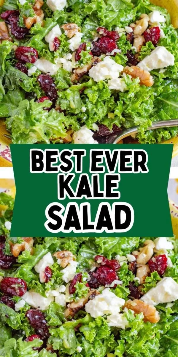 Leckerer Grünkohl-Salat mit frischen Zutaten und Dressing