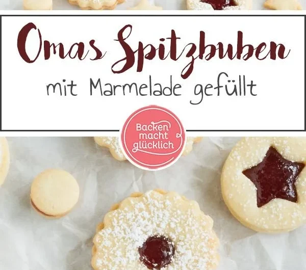 Linzer Augen Kekse mit Marmelade für Weihnachten