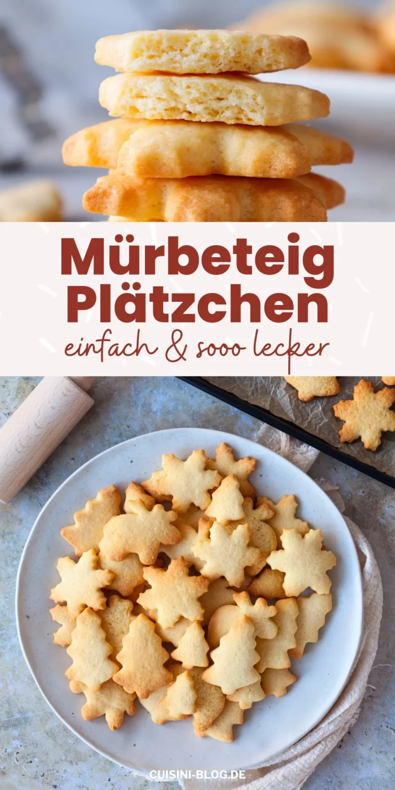 Leckere Mürbeteig Plätzchen auf einem Teller, ideal für Geselligkeit.
