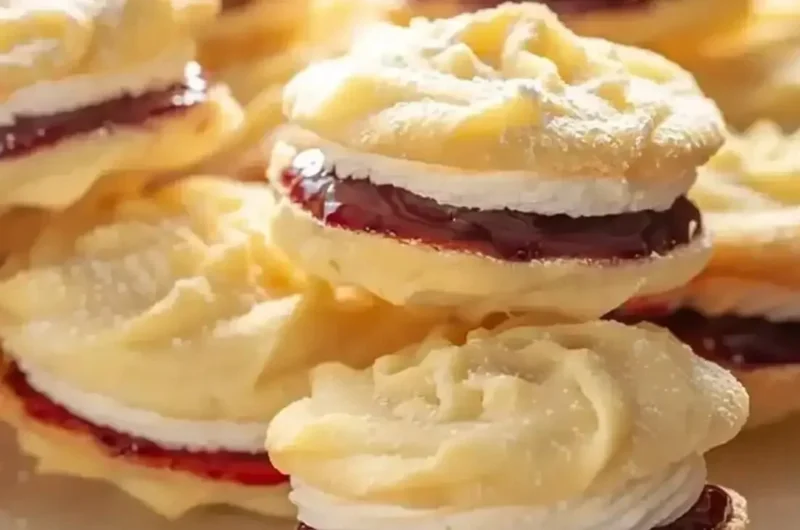 Wiener Plätzchen auf einem Teller, die zergehen auf der Zunge